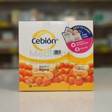 Cebion Chew. Orange Vit C 500MG 30SX3